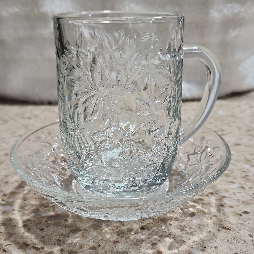 Vintage Princess House Holiday Cake Plate w/matching Mug